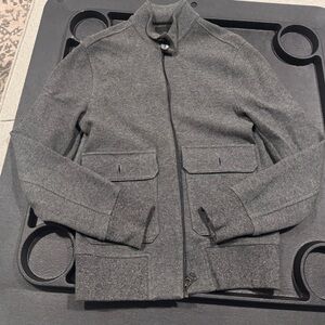 Banana Republic Charcoal Zip-Up Sweater